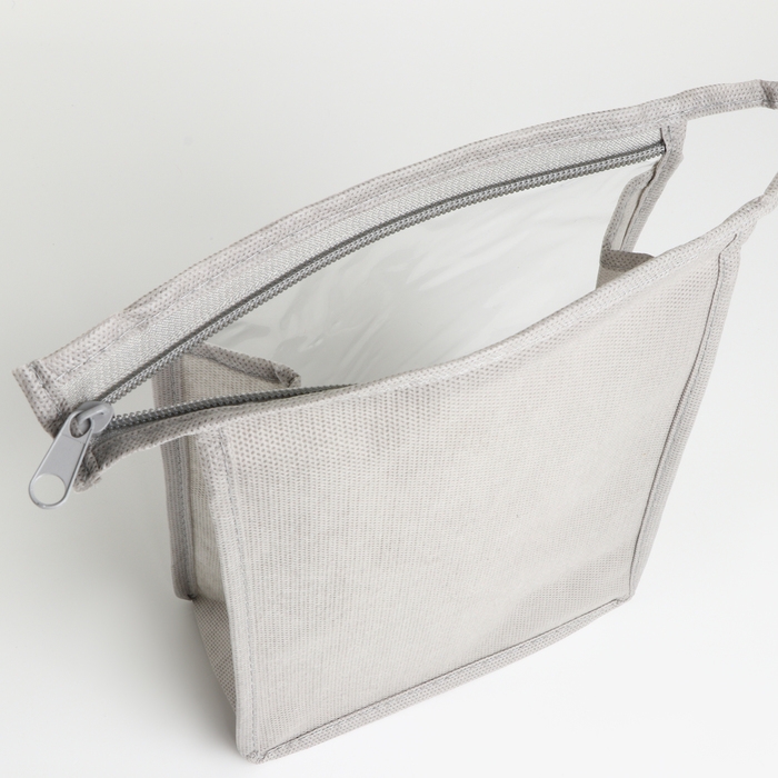 Косметичка на молнии, цвет серый