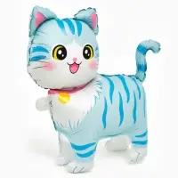 Воздушный шар фольгированный 22" &laquo;Голубая кошка&raquo;, фигура под воздух