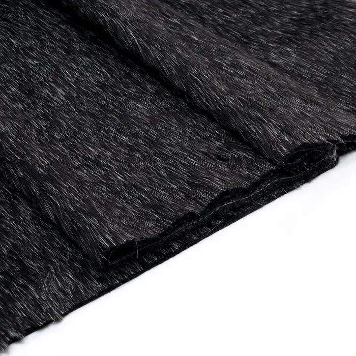 Ткань для рукоделия, &laquo;Мех&raquo; на трикотажной основе, лоскут 100&times;150 см, цвет меланж серый