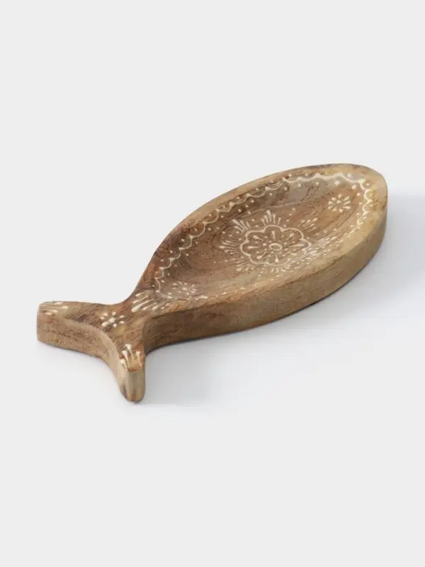 Блюдо в форме рыбки &laquo;Пряник&raquo;, 25.5&times;10&times;2 см, дерево манго