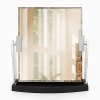 Зеркало настольное, прямоугольное, 17.5&times;19 см, (15&times;17 см), цвет серебряный