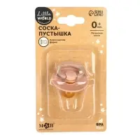 Соска - пустышка латексная классическая, от 0 мес., цвет розовый