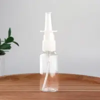 Бутылочка для хранения, с распылителем, 30 мл, цвет прозрачный/белый Бутылочка для хранения, с распылителем, 30 мл, цвет прозрачный/белый