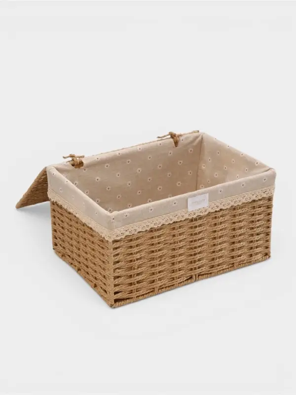 Корзина для хранения SL Home, плетёная, ручной работы, 35&times;25&times;19 см