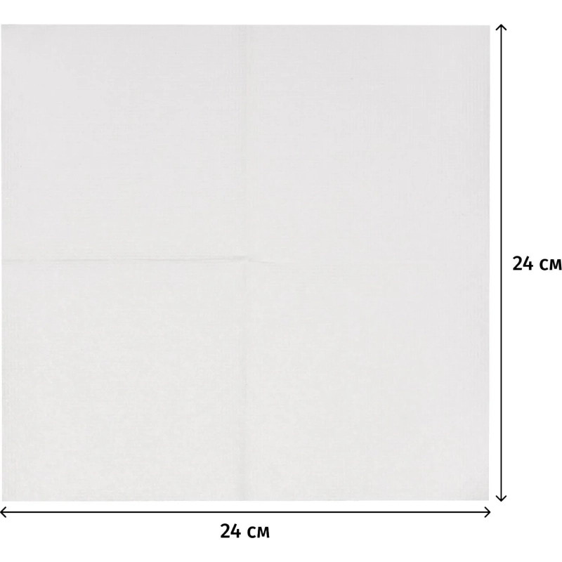 Салфетки бумажные Luscan 1 сл 24x24см белые 100штх4, спендер