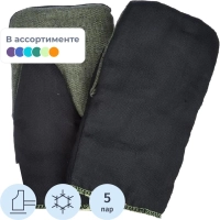 Рукавицы хб утепленные с брезент. наладонником&nbsp; 5пар/уп цвет вассортименте