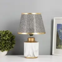 Лампа настольная &laquo;Мрамор&raquo; 1&times;40 Вт Е27 черный/золото 22.5&times;22.5&times;35 см