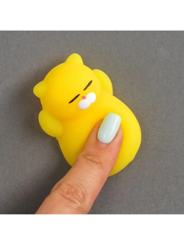 Антистресс игрушка - мялка «Кошечка», жёлтый