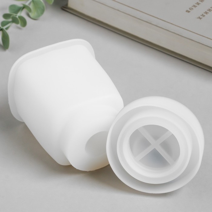 Молд силикон Молд силикон "Баночка квадратная" с крышкой 7,5х7,5х10,4 см