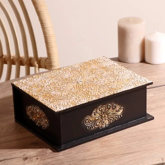 Шкатулка "Узор" 24х18х9 см, МДФ