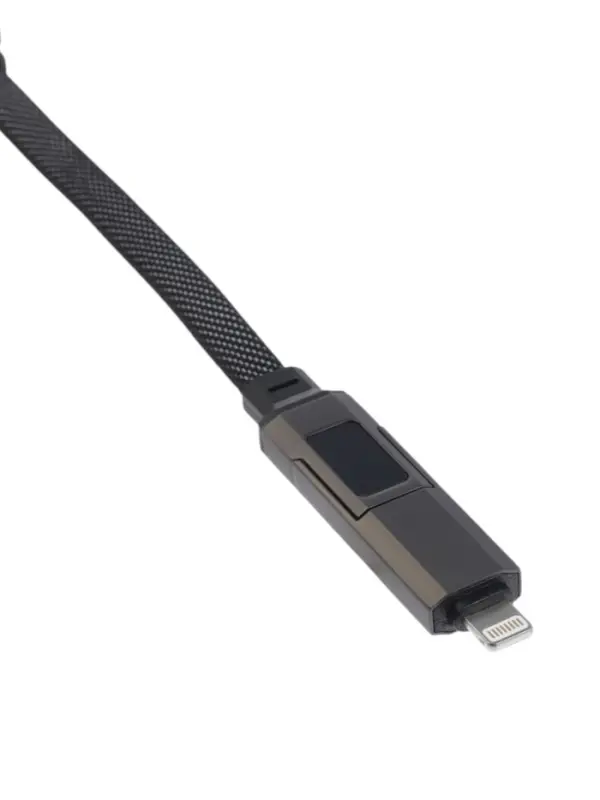 Кабель Type-C - USB, Type-C, 3 А, 10 см, чёрный