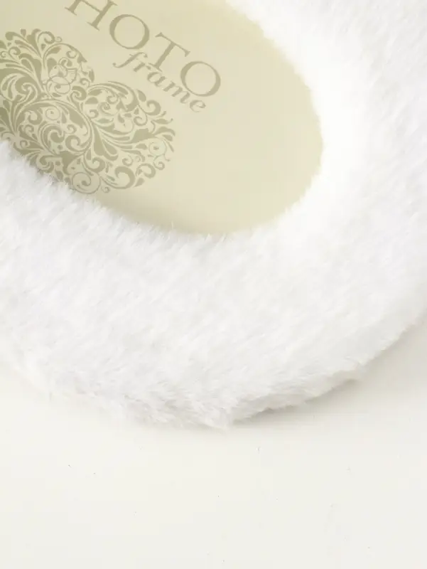 Фоторамка МДФ, иск. мех 11х17,8 см "Белая зайка" 24,5х2х25 см