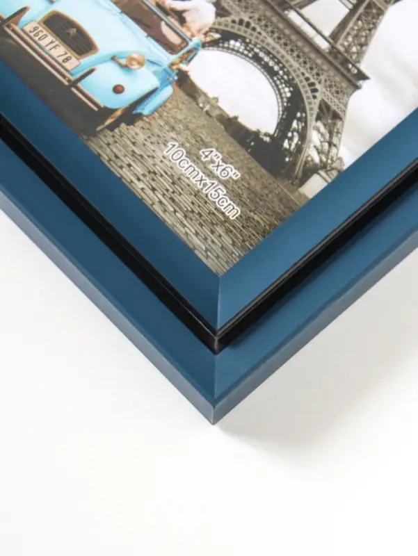 Фоторамка пластик 10х15 см "Остин" иссиня-чёрный 18,5х13,5х1,5 см