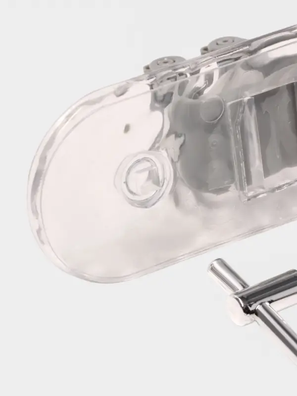 Держатель для швабр настенный самоклеящийся, прозрачная основа, 4 отделения, 42.5&times;6&times;6 см