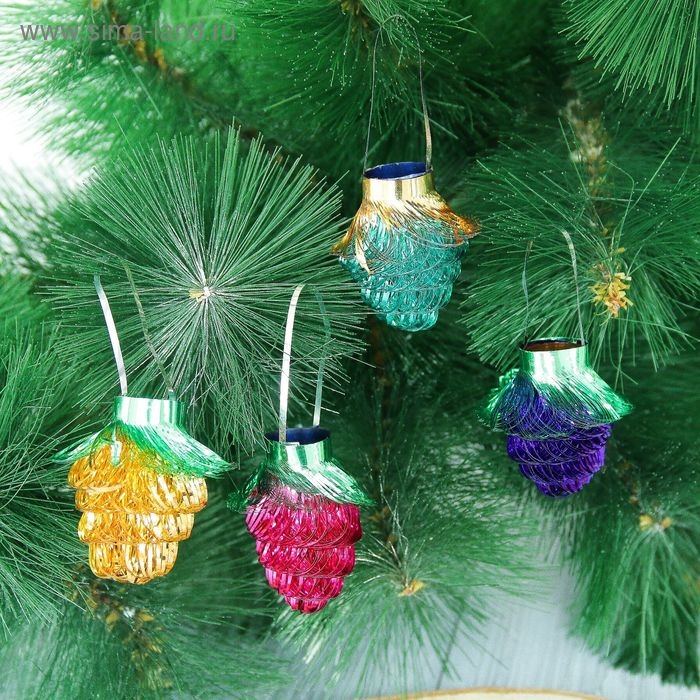 Ёлочное украшение из фольги «Слана. Ягодка», 4 см, МИКС Ёлочное украшение из фольги «Слана. Ягодка», 4 см, МИКС