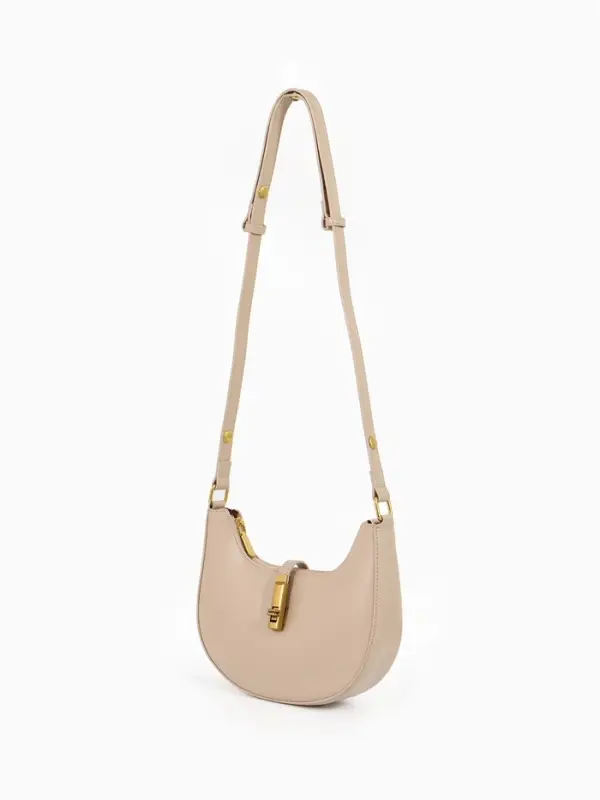 Сумка женская багет TEXTURA на молнии, 24&times;6&times;14 см, бежевая