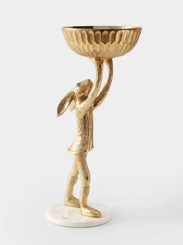 Конфетница &laquo;Кролик&raquo;, 24&times;24&times;54 см, алюминий