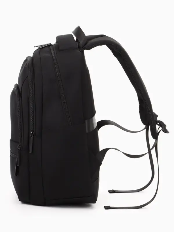 Рюкзак школьный, 2 отделения, 5 карманов, водонепроницаемое дно, 26&times;14&times;39 см, чёрный