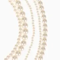 Бусы &laquo;Жемчуг&raquo;, многоярусный 5 нитей, бусины №4, 6, 8, 10, цвет молочный в серебре, 70 см