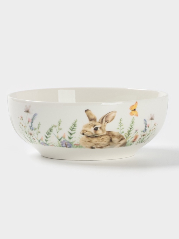 Салатник Доляна «Зайка», фарфор,15.5×6 см, белый Салатник Доляна «Зайка», фарфор,15.5×6 см, белый