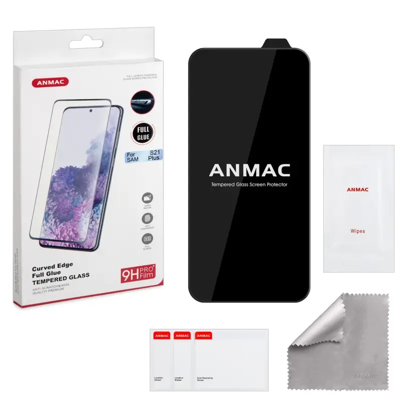 Защитное стекло для Samsung S21 Plus Full Glue ANMAC Арт. 466141