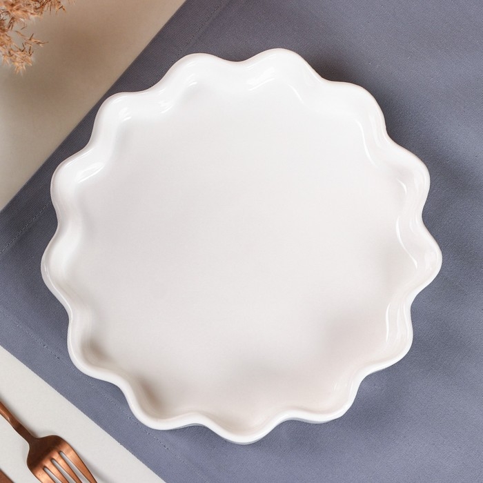 Фруктовница "Солнце", керамика, белая, 24 см, 1 сорт, Иран