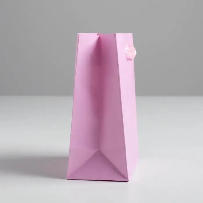Пакет подарочный, упаковка, «Розовый», 12 х 15 х 5.5