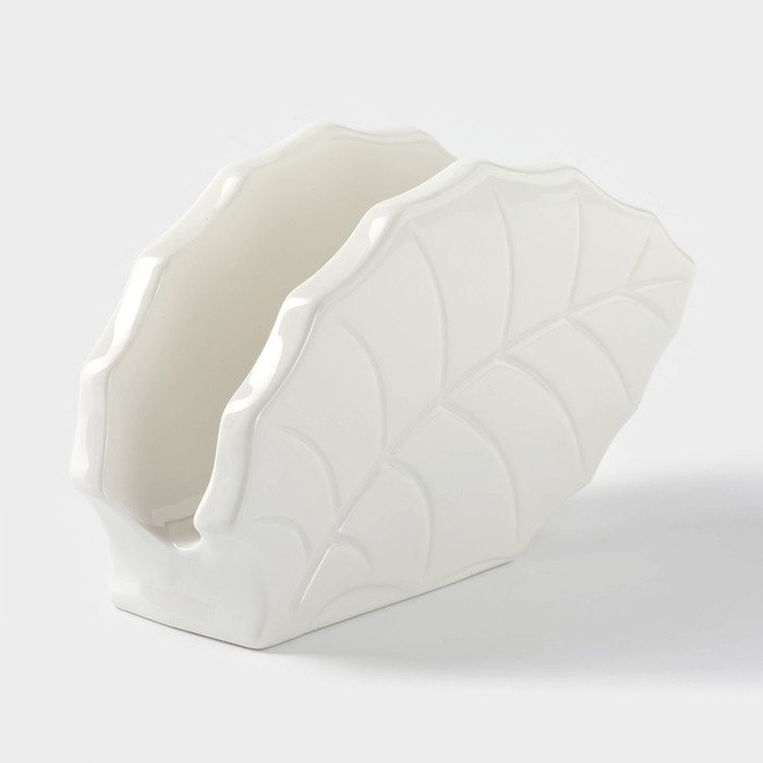 Набор фарфоровый для специй на бамбуковой подставке BellaTenero «Листья», 4 предмета: солонка 120 мл, перечница 120 мл, салфетница, подставка, цвет белый Набор фарфоровый для специй на бамбуковой подставке BellaTenero «Листья», 4 предмета: солонка 120 мл, перечница 120 мл, салфетница, подставка, цвет белый