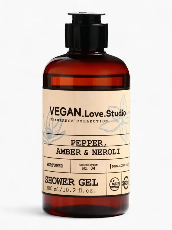 Набор женский VEGAN.Love.Studio   Набор женский VEGAN.Love.Studio  "Pepper, Amber, Neroli": гель для душа 300 мл + мыло для рук 300 мл