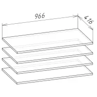 Комплект модульной гардеробной системы «Модус», 2800×2080×510 мм, цвет белый Комплект модульной гардеробной системы «Модус», 2800×2080×510 мм, цвет белый