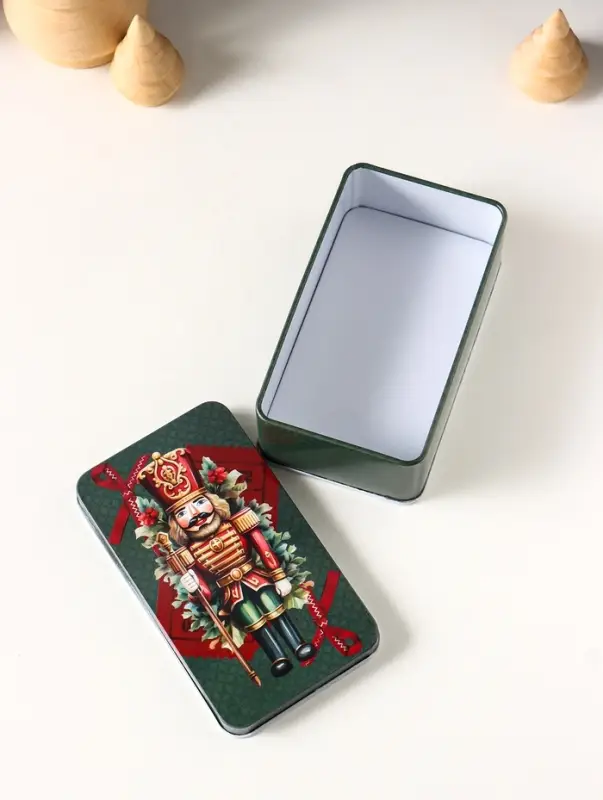 Шкатулка для украшений, подарков &laquo;Новогодний Щелкунчик&raquo;, металл, прямоугольная, 11.5&times;6.5&times;4 см, МИКС