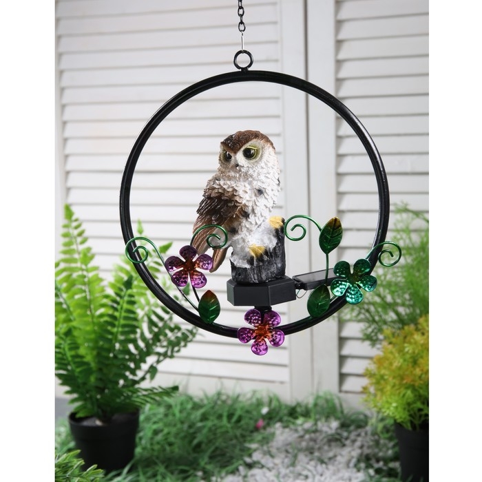 Садовый светильник на солнечной батарее «Филин», 27 см, 1 LED, свечение тёплое белое Садовый светильник на солнечной батарее «Филин», 27 см, 1 LED, свечение тёплое белое