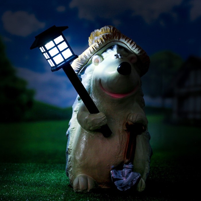 Садовый фонарь  Садовый фонарь "Ежик с фонарем" 43см