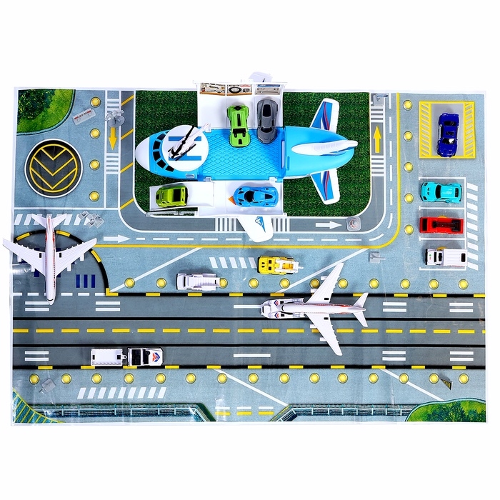 Парковка детская «Аэропорт», подвижные элементы, с аксессуарами Парковка детская «Аэропорт», подвижные элементы, с аксессуарами