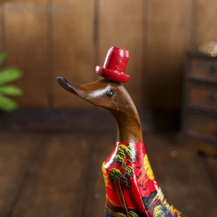 Сувенир Сувенир "Утка с пейзажем" дерево 13х9х27 см