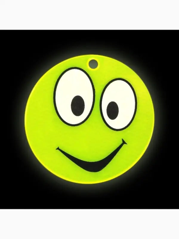 Светоотражающий элемент &laquo;Смайлик&raquo;, двусторонний, d=5.3 см, жёлтый