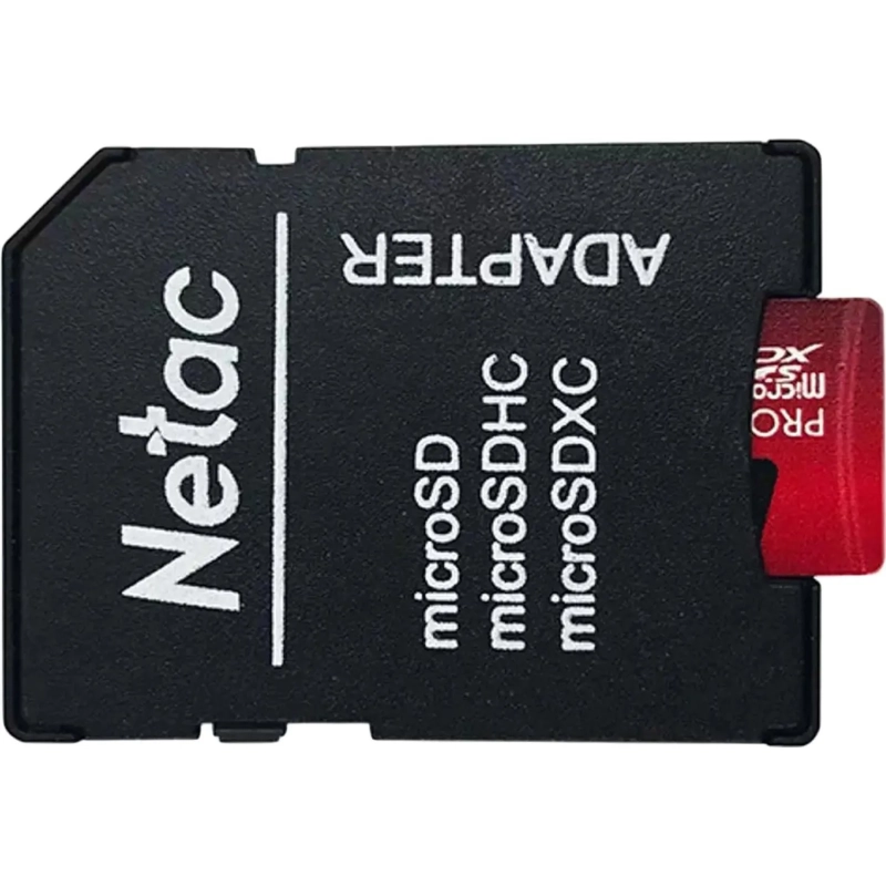 Карта памяти Netac MicroSD card P500 Extreme Pro 128GB, retail version w/SD