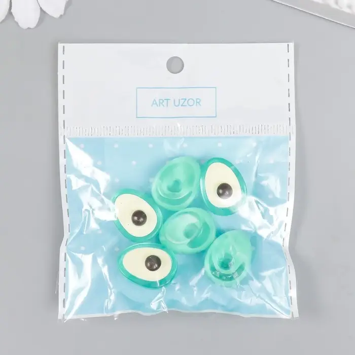 Декор для творчества акрил Декор для творчества акрил "Авокадо" набор 6 шт зелёный 1,5х1,5х1,6 см