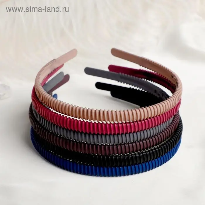 Ободок для волос «Матовый блик», барьер, 1 см, МИКС Ободок для волос «Матовый блик», барьер, 1 см, МИКС