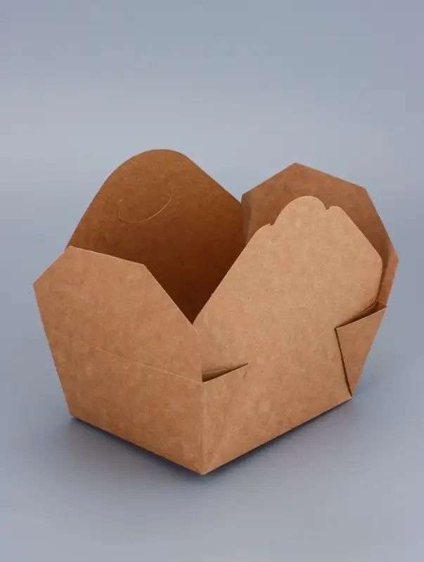 Контейнер одноразовый, коробка пищевая, крафт, для лапши, 900 мл, 15&times;11.5&times;7 см