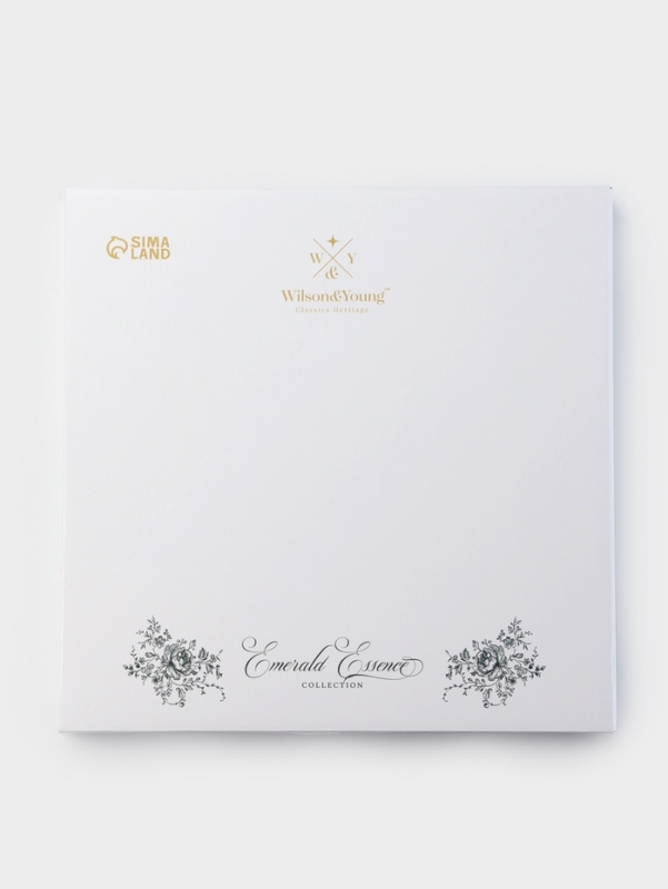 Тарелка WY Emerald Essence, d=20 см, фарфор, белая Тарелка WY Emerald Essence, d=20 см, фарфор, белая