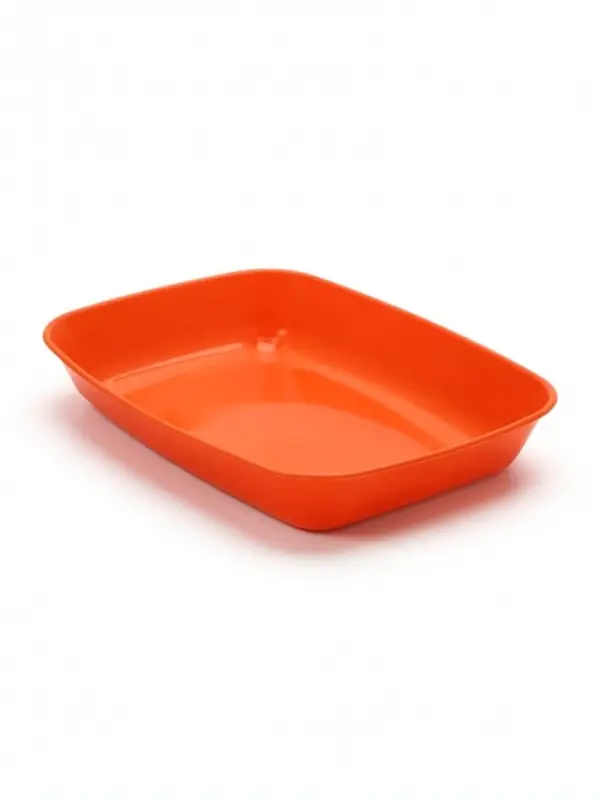 Туалет для кошек, 33.5&times;25&times;6 см, округлый, без сетки, пластик