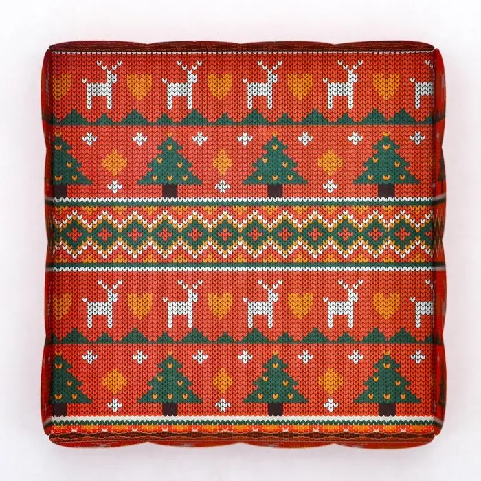Коробка для печенья, «Скандинавия», 12×12×3 см, Новый год Коробка для печенья, «Скандинавия», 12×12×3 см, Новый год