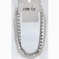 Чокеры &laquo;Стиль&raquo;, набор 3 шт. бусины №8, со стразами, тянется, 35 + удлинитель 5 см, белый в серебре