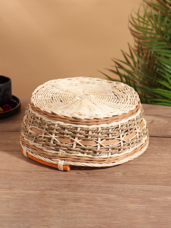 Корзина плетеная 28x28x11 см, ротанг
