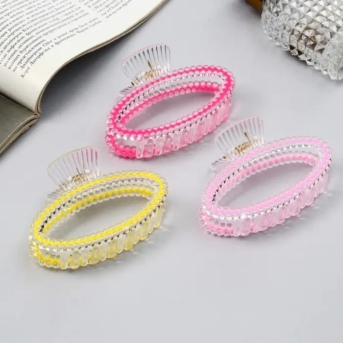 Крабик для волос «Хелен колор», овал, 9 см, МИКС Крабик для волос «Хелен колор», овал, 9 см, МИКС