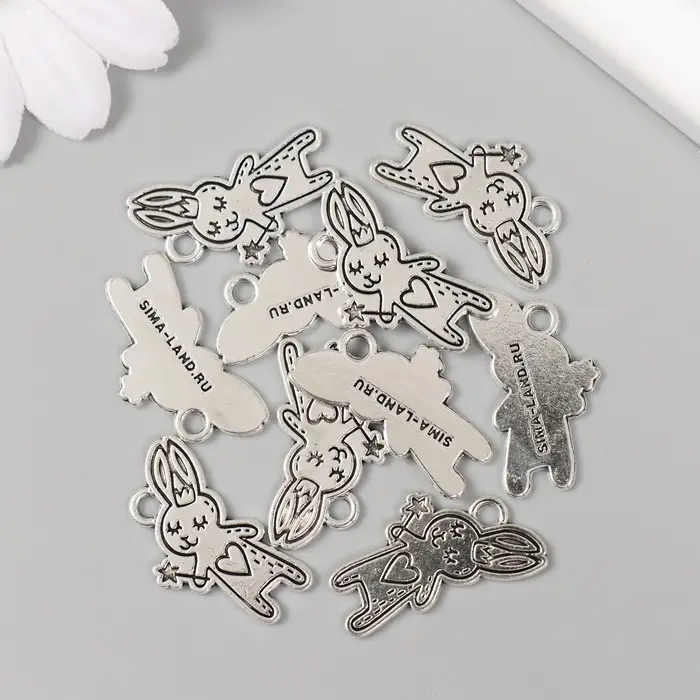 Декоративный элемент для творчества «Арт Узор. Зайка-феечка», 1.4×2.5 см