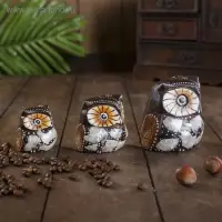 Сувенирный набор дерево "Совы Облака" 6х19х8 см