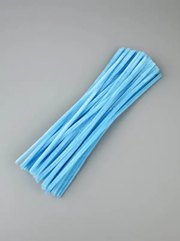 Синельная проволока набор 50 шт., светло-голубая, 30 см