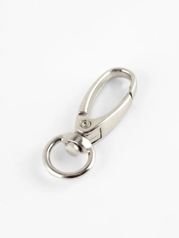 Карабин металлический TEIRA, набор 2 шт.,7.9 г 4.5&times;1.5 см/12&times;2 мм, цвет серебряный